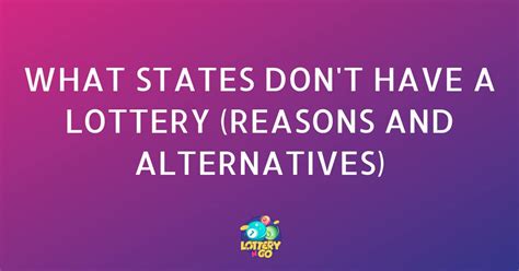 what states don't have lottery.